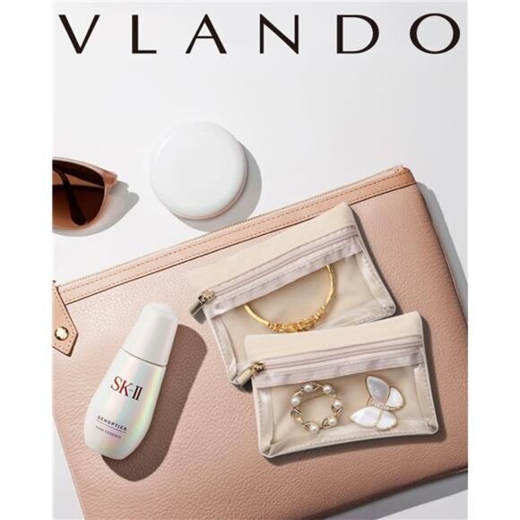 33 Pcs Travel Jewelry Bags Jewelry Pouch Bag, Clear Velvet Zipper Pocket Storage - Picture 5 of 5